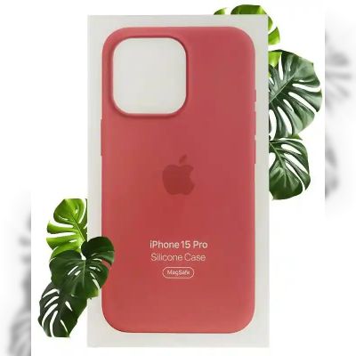 Чохол Apple Silicone Case with MagSafe (Guava) для iPhone 15 Pro