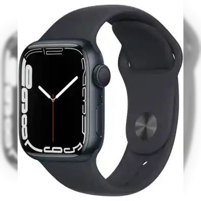 Apple Watch Series 7 41mm Midnight Aluminum Case with Midnight Sport Band (MKMX3)