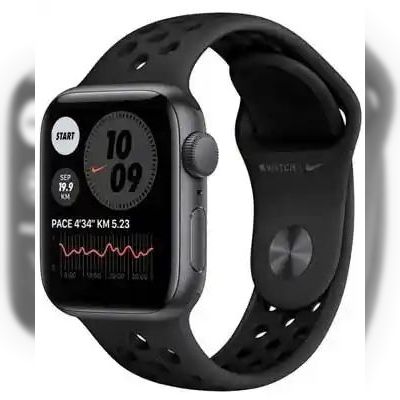 Apple Watch Nike Series 6 44mm Space Gray Aluminium Case with Pure Platinum Black Sport Band (MG173)