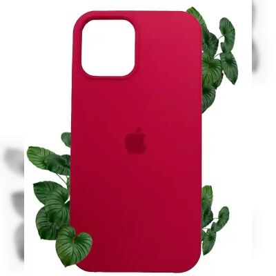 Чохол на iPhone 12 Pro Max (Бордовий) | Silicone Case iPhone 12 Pro Max (Rose Red)