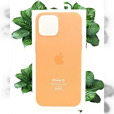 Чохол Apple Silicone Case with MagSafe (Orange Sorbe) для iPhone 15