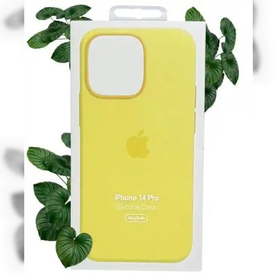 Чохол Apple Silicone Case with MagSafe (Canary Yellow) для iPhone 14 Pro