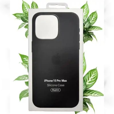 Чохол Apple Silicone Case with MagSafe (Black) для iPhone 15 Pro Max