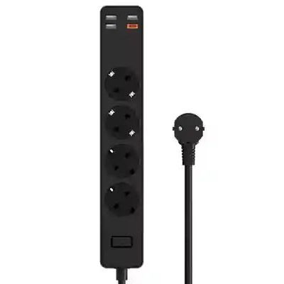 Мережевий фільтр-подовжувач WIWU 20W Smart Power Strip EU Plug Black U01