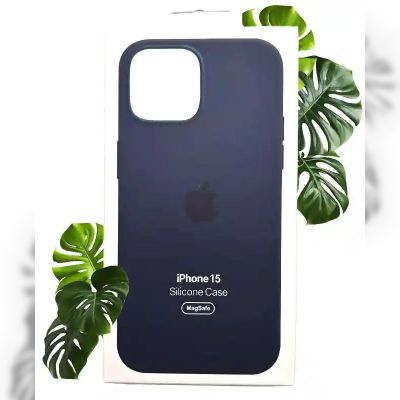 Чохол Apple Silicone Case with MagSafe (Storm Blue) для iPhone 15