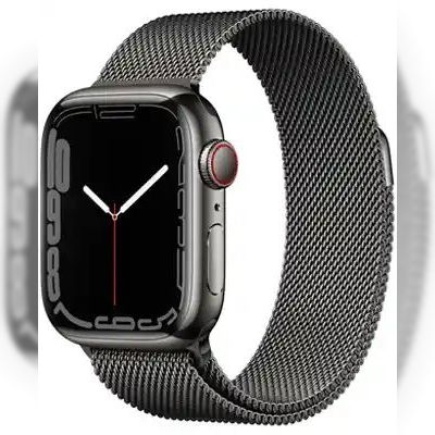 Apple Watch Series 7 45mm Graphite Stainless Steel Case with Graphite Milanese Loop (MKJJ3)