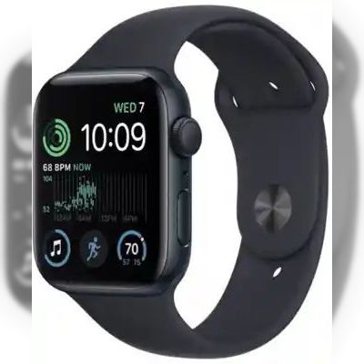 Apple Watch SE 2 44mm Midnight Aluminum Case with Midnight Sport Band (MNK03)