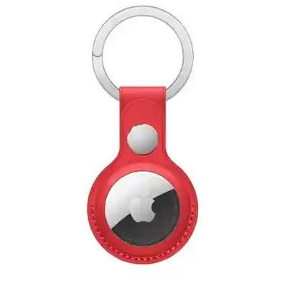 Брелок для AirTag Leather Key Ring (Red) (MK103)