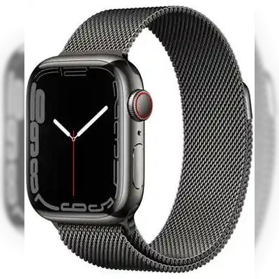 Apple Watch Series 7 41mm Graphite Stainless Steel Case with Graphite Milanese Loop (MKLF3)