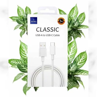 Кабель WIWU USB Cable to USB-C Classic 100W 1.2m White (WI-C007)