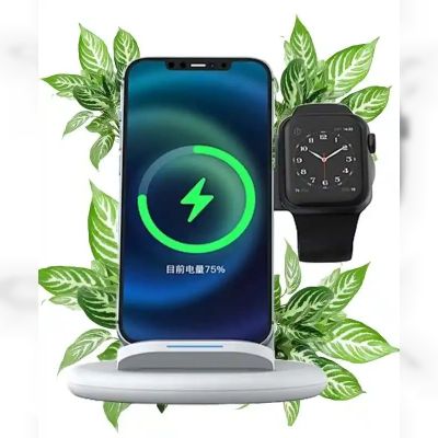 Безпровідна зарядка WIWU Power Air 3 in 1 Wireless Charger White (PA3IN1)