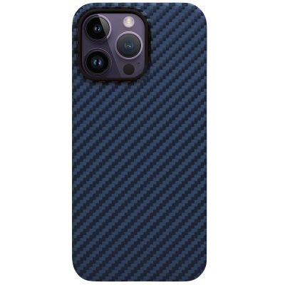 Чохол на iPhone 14 Pro Max Wiwu Kevlar Magnetic Blue (Синій)
