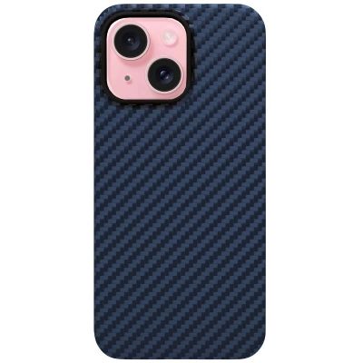 Чохол на iPhone 15 Wiwu Kevlar Magnetic Blue (Синій)