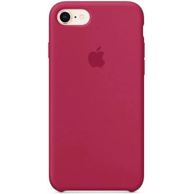 Чохол на iPhone 7 (Бордовий) | Silicone Case iPhone 7 (Rose Red)