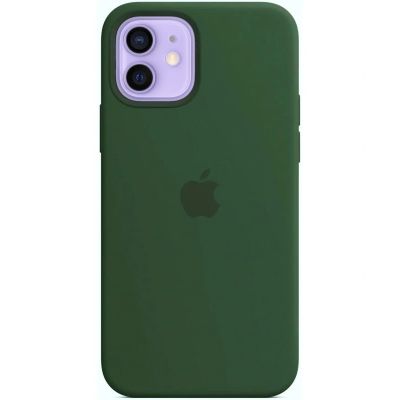 Чохол Apple Silicone Case with MagSafe (Cyprus Green) для iPhone 12/12 Pro
