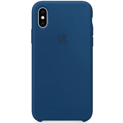 Чохол на iPhone X (Синій) | Silicone Case iPhone X (Blue)