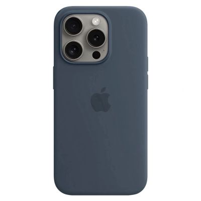 Чохол Apple Silicone Case with MagSafe (Storm Blue) для iPhone 14 Pro