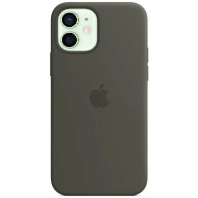 Чохол на iPhone 12 (Оливковий) | Silicone Case iPhone 12 (Olive)