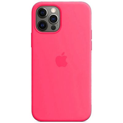 Чохол на iPhone 12 Pro Max (Рожевий неон) | Silicone Case iPhone 12 Pro Max (Pink Neon)