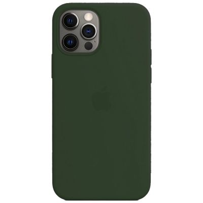 Чохол на iPhone 12 Pro (Темно-зелений) | Silicone Case iPhone 12 Pro (Dark Green)