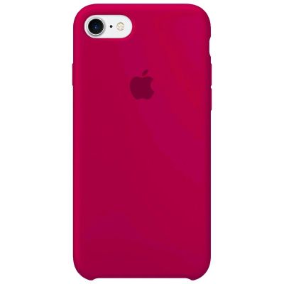 Чохол на iPhone SE 2 (Бордовий) | Silicone Case iPhone SE 2 (Rose Red)